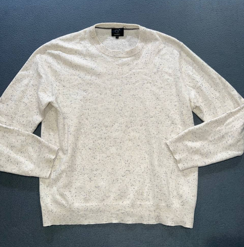 Cashmere Sweater crew neck men Beige 100% Cashmere Knit Pullover XXL A011255